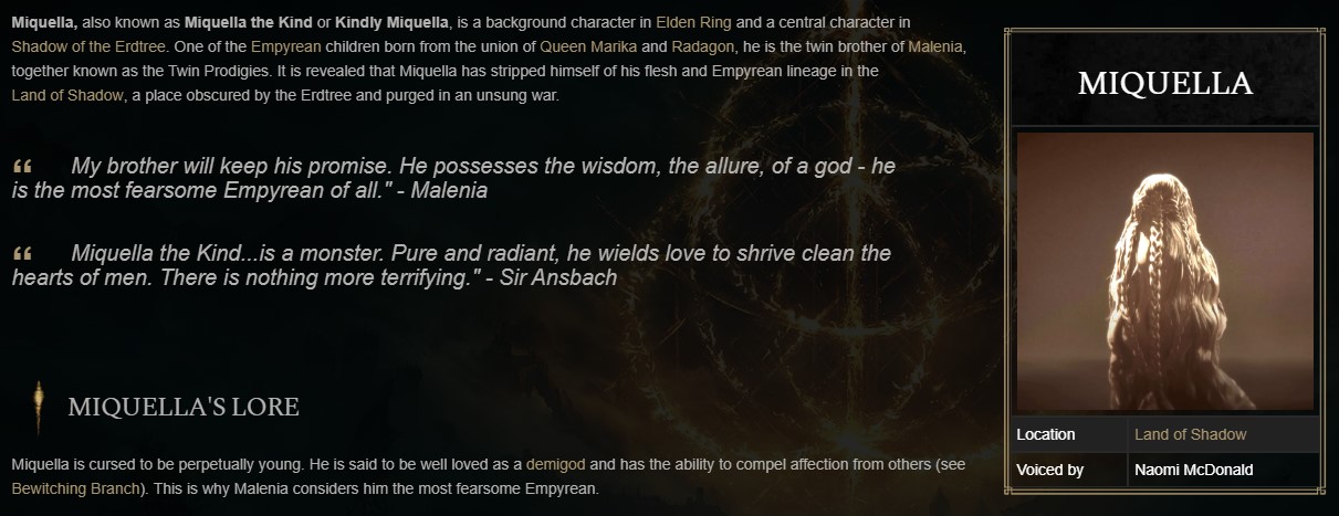 Miquella in Elden Ring