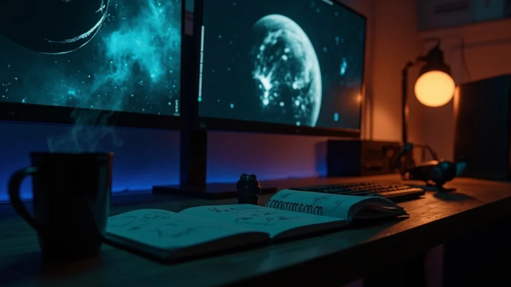 Conceptual editor workspace for the mass effect 5 game development project